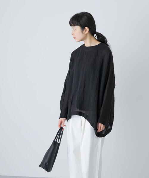 かぐれ（カグレ）の「リネンボイルワイドプルオーバー（シャツ/ブラウス・レディース・ピンク/ブラック/アイボリー・FREE）」の5枚目の写真