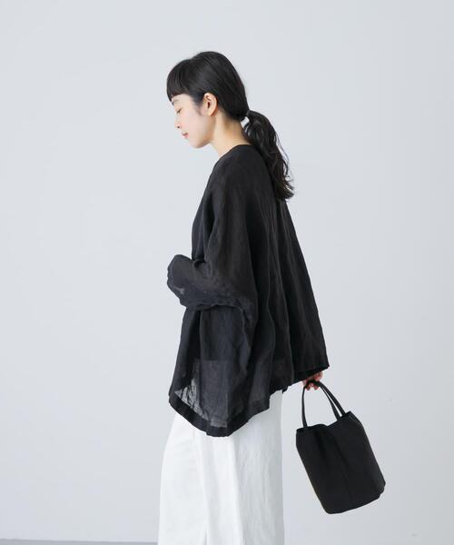 かぐれ（カグレ）の「リネンボイルワイドプルオーバー（シャツ/ブラウス・レディース・ピンク/ブラック/アイボリー・FREE）」の6枚目の写真