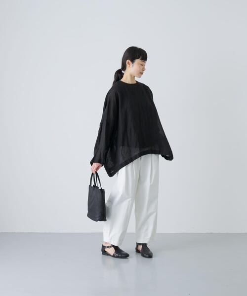 かぐれ（カグレ）の「リネンボイルワイドプルオーバー（シャツ/ブラウス・レディース・ピンク/ブラック/アイボリー・FREE）」の7枚目の写真