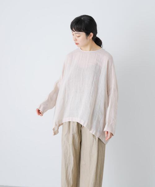 かぐれ（カグレ）の「リネンボイルワイドプルオーバー（シャツ/ブラウス・レディース・ピンク/ブラック/アイボリー・FREE）」の12枚目の写真