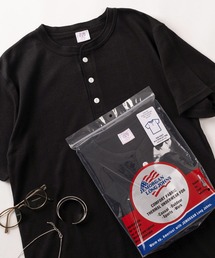 【87】【JEMORGAN/ジェーイーモーガン】フライス ヘンリーネック ジャストフィット 半袖Tシャツ/無地T/パックT/インナーウェア