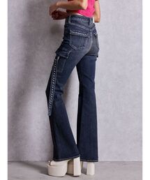 GYDA | ハイウエストsacred edge cross ZIPデザインフレアデニムパンツ(デニムパンツ)