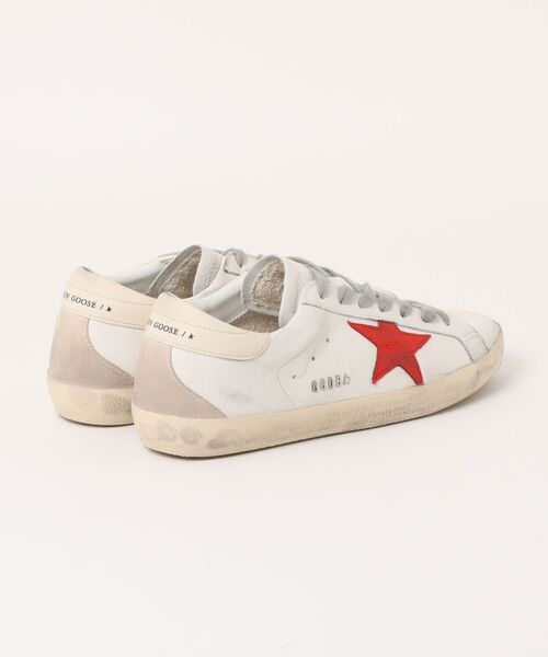 GOLDEN GOOSE(ゴールデングース)の「Super-Star ナッパレザー レザースター(レッド)&ヒールタブ(クリーム)(スニーカー・メンズ・ホワイト×レッド・40/41/42/44/43)」の6枚目の写真