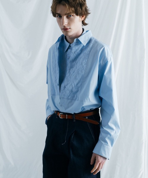 BLAYMORE（ブレイモア）の「【BLAYMORE】Regular Collar Lace Shirt / レギュラーカラーレースシャツ（シャツ/ブラウス・メンズ・ホワイト/ライトブルー/ブラック・MEDIUM/SMALL）」の12枚目の写真