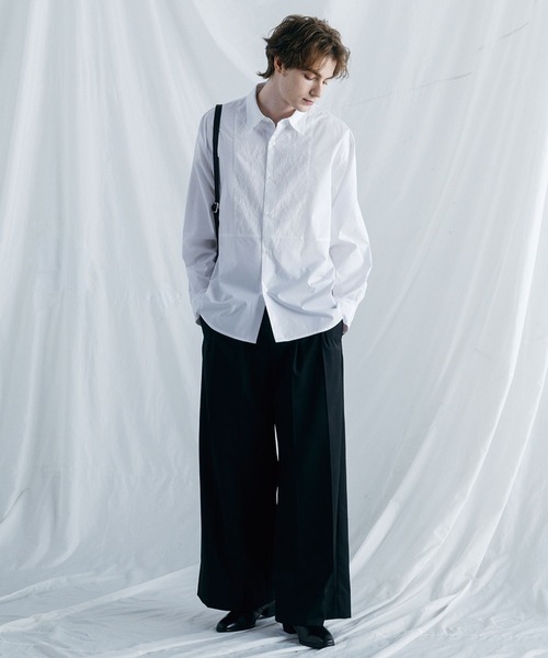 BLAYMORE（ブレイモア）の「【BLAYMORE】Regular Collar Lace Shirt / レギュラーカラーレースシャツ（シャツ/ブラウス・メンズ・ホワイト/ライトブルー/ブラック・MEDIUM/SMALL）」の19枚目の写真