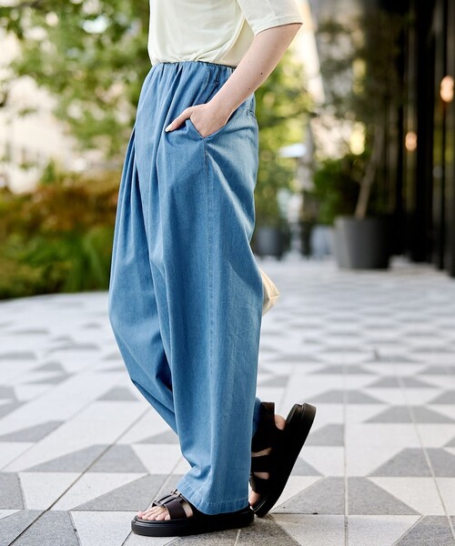 RONEL(ロネル)の「【RONEL】アシンメトリー イージーデニムパンツ(デニムパンツ・レディース・ライトブルー/コバルトブルー・S/M)」の15枚目の写真