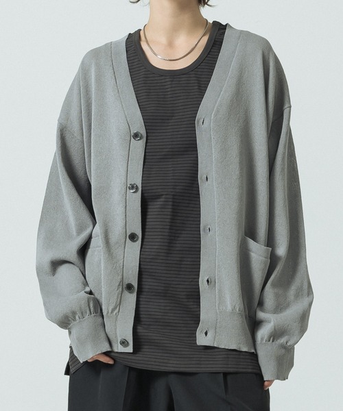 SLICK(スリック)の「【SLICK/スリック】30/2 Micro Border Tank Top/ マイクロボーダー タンクトップ(Tシャツ/カットソー・メンズ・アイボリー/ブラック系その他/スミクロ・3/1/2)」の3枚目の写真