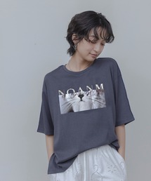Eimee Law | アニマルフォト&刺繍ptメロウシアーTシャツ(Tシャツ/カットソー)