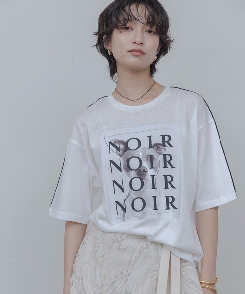 Eimee Law(エイミーロウ)の「アニマルフォト&刺繍ptメロウシアーTシャツ(Tシャツ/カットソー・レディース・サックスブルー/スミクロ/ライトイエロー/オフホワイト・FREE)」の8枚目の写真
