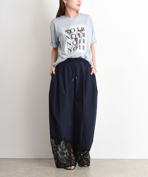 Eimee Law（エイミーロウ）の「アニマルフォト＆刺繍ptメロウシアーTシャツ（Tシャツ/カットソー・レディース・サックスブルー/スミクロ/ライトイエロー/オフホワイト・FREE）」の8枚目の写真