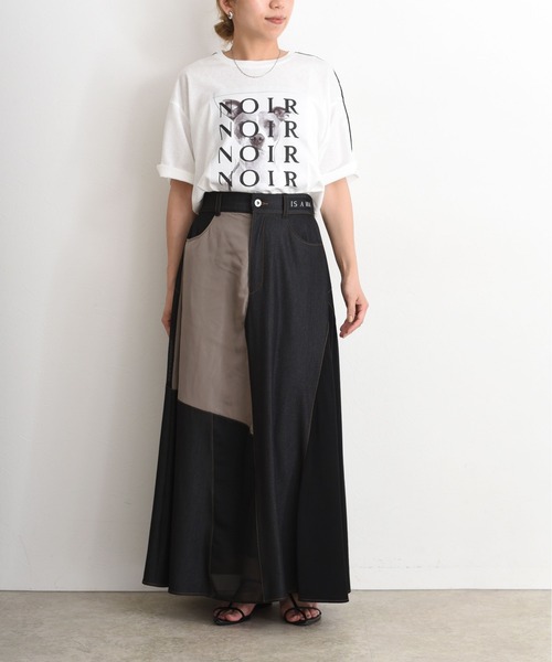 Eimee Law（エイミーロウ）の「アニマルフォト＆刺繍ptメロウシアーTシャツ（Tシャツ/カットソー・レディース・サックスブルー/スミクロ/ライトイエロー/オフホワイト・FREE）」の9枚目の写真