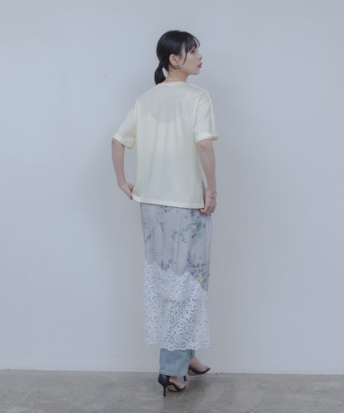 Eimee Law(エイミーロウ)の「アニマルフォト&刺繍ptメロウシアーTシャツ(Tシャツ/カットソー・レディース・サックスブルー/スミクロ/ライトイエロー/オフホワイト・FREE)」の15枚目の写真