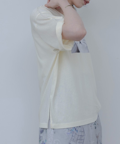 Eimee Law(エイミーロウ)の「アニマルフォト&刺繍ptメロウシアーTシャツ(Tシャツ/カットソー・レディース・サックスブルー/スミクロ/ライトイエロー/オフホワイト・FREE)」の19枚目の写真
