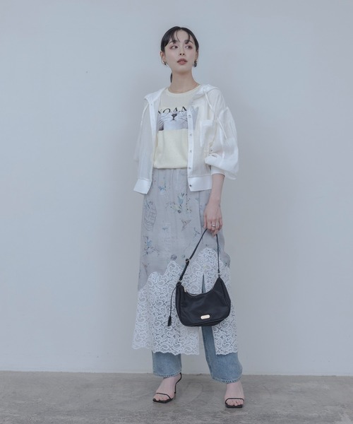 Eimee Law(エイミーロウ)の「アニマルフォト&刺繍ptメロウシアーTシャツ(Tシャツ/カットソー・レディース・サックスブルー/スミクロ/ライトイエロー/オフホワイト・FREE)」の20枚目の写真