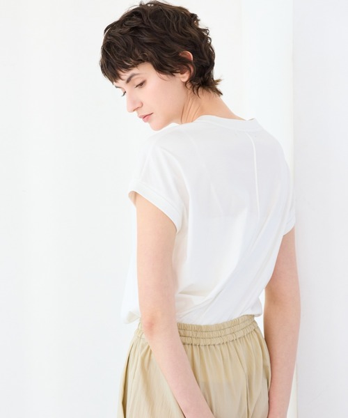 R-ISM(リズム)の「【接触冷感・紫外線防止・洗える】ロゴTシャツ(MAKE IT FRESH)(Tシャツ/カットソー・レディース・ブラック/オフホワイト/ライトイエロー・4)」の9枚目の写真