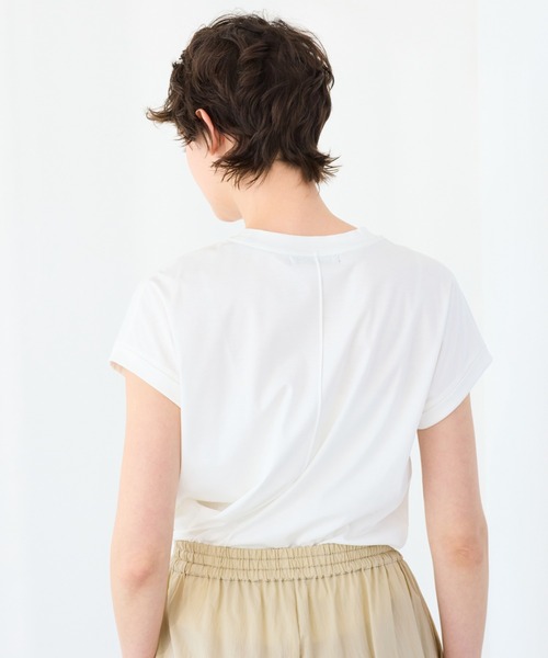 R-ISM(リズム)の「【接触冷感・紫外線防止・洗える】ロゴTシャツ(MAKE IT FRESH)(Tシャツ/カットソー・レディース・ブラック/オフホワイト/ライトイエロー・4)」の8枚目の写真