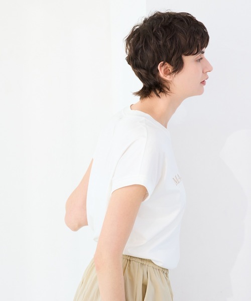 R-ISM(リズム)の「【接触冷感・紫外線防止・洗える】ロゴTシャツ(MAKE IT FRESH)(Tシャツ/カットソー・レディース・ブラック/オフホワイト/ライトイエロー・4)」の7枚目の写真
