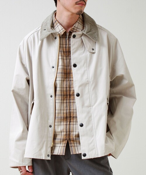 Barbour(バブアー)の「【BARBOUR/バブアー】OS TRANSPORTER CASUAL JACKET(ブルゾン・メンズ・オリーブ/オフホワイト/ブラック・40/42)」の2枚目の写真