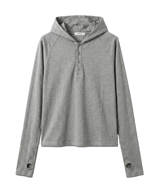 UNDEROFF(アンダーオフ)の「フィンガーホールクロップフードロングスリーブメランジ(パーカー・メンズ・グレー系その他・X-LARGE/LARGE/MEDIUM)」の3枚目の写真