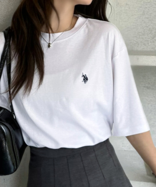 U.S. POLO ASSN.(ユーエスポロアッスン)の「【Ada.別注 U.S. POLO ASSN.】 ベーシック スムース 半袖 Tシャツ ユニセックス メンズ ◎(Tシャツ/カットソー・メンズ・ホワイト/チャコール/ネイビー・M/L)」の19枚目の写真