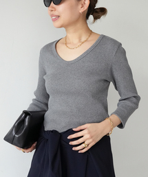 Deuxieme Classe（ドゥーズィエムクラス）の「Rib Open Neck プルオーバー（Tシャツ/カットソー）」