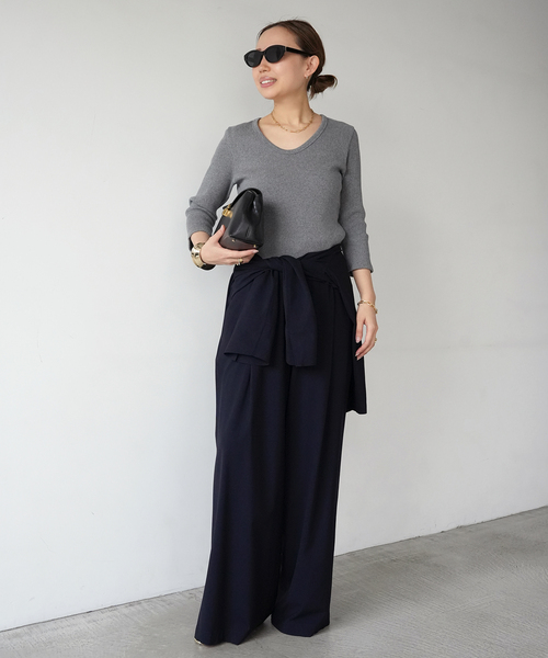 Deuxieme Classe：RIB Tシャツ Rib Open Neck プルオーバー（Tシャツ/カットソー）｜Deuxieme Classe