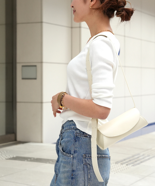 Deuxieme Classe（ドゥーズィエムクラス）の「Rib Open Neck プルオーバー（Tシャツ/カットソー・レディース・グレー/ブラック/ホワイト・FREE）」の5枚目の写真