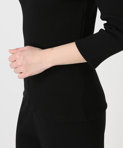 Deuxieme Classe（ドゥーズィエムクラス）の「Rib Open Neck プルオーバー（Tシャツ/カットソー・レディース・グレー/ブラック/ホワイト・FREE）」の21枚目の写真