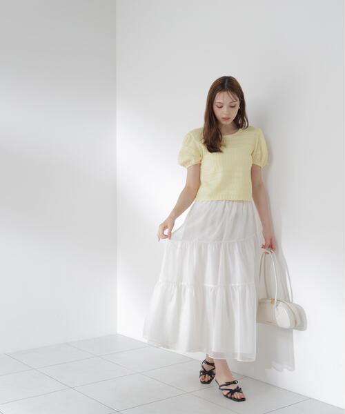 PROPORTION BODY DRESSING（プロポーションボディドレッシング）の「アシメティアードスカート / 1216120406（スカート・レディース・ホワイト/ブラック・P/S/MEDIUM/SMALL）」の10枚目の写真