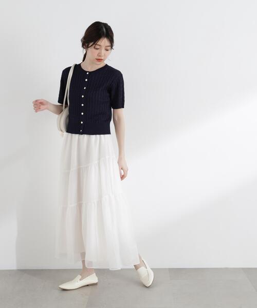 PROPORTION BODY DRESSING（プロポーションボディドレッシング）の「アシメティアードスカート / 1216120406（スカート・レディース・ホワイト/ブラック・P/S/MEDIUM/SMALL）」の12枚目の写真