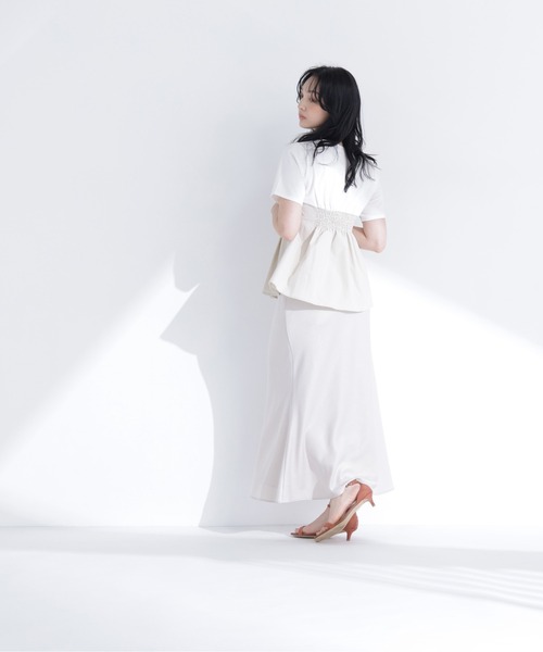 NATURAL BEAUTY BASIC(ナチュラルビューティーベーシック)の「ペプラムビスチェドッキングカットソー(Tシャツ/カットソー・レディース・ホワイト系その他2/ホワイト系その他/ブラック系その他2・フリ-)」の13枚目の写真