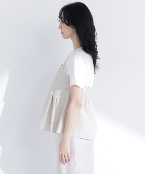 NATURAL BEAUTY BASIC(ナチュラルビューティーベーシック)の「ペプラムビスチェドッキングカットソー(Tシャツ/カットソー・レディース・ホワイト系その他2/ホワイト系その他/ブラック系その他2・フリ-)」の15枚目の写真
