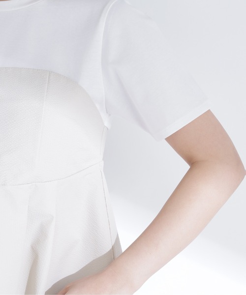 NATURAL BEAUTY BASIC(ナチュラルビューティーベーシック)の「ペプラムビスチェドッキングカットソー(Tシャツ/カットソー・レディース・ホワイト系その他2/ホワイト系その他/ブラック系その他2・フリ-)」の19枚目の写真