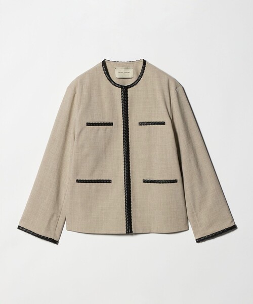 UNITED ARROWS(ユナイテッドアローズ)の「Spiree ASAMI ノーカラー ジャケット(ノーカラージャケット・レディース・ナチュラル/ネイビー・36/38/40)」の12枚目の写真