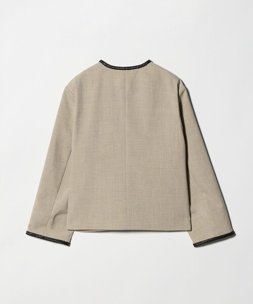 UNITED ARROWS(ユナイテッドアローズ)の「Spiree ASAMI ノーカラー ジャケット(ノーカラージャケット・レディース・ナチュラル/ネイビー・36/38/40)」の13枚目の写真