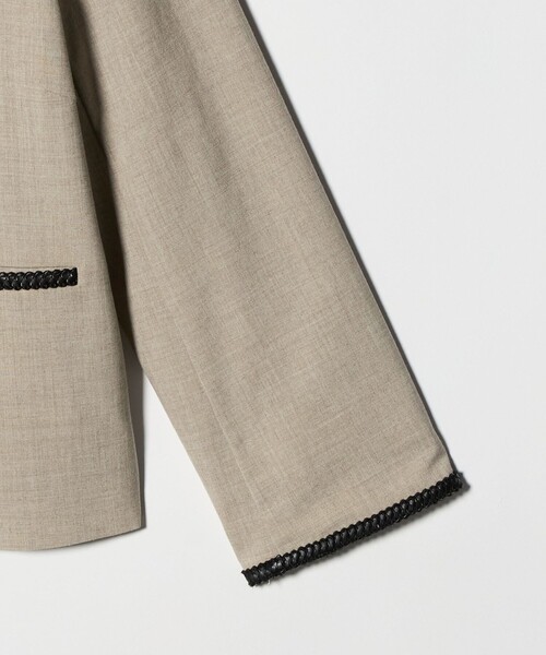 UNITED ARROWS(ユナイテッドアローズ)の「Spiree ASAMI ノーカラー ジャケット(ノーカラージャケット・レディース・ナチュラル/ネイビー・36/38/40)」の15枚目の写真