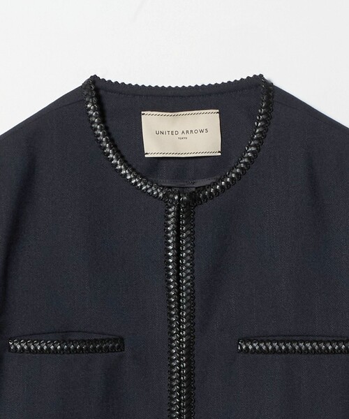 UNITED ARROWS(ユナイテッドアローズ)の「Spiree ASAMI ノーカラー ジャケット(ノーカラージャケット・レディース・ナチュラル/ネイビー・36/38/40)」の22枚目の写真
