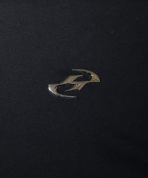ERAR(エラー)の「【ERAR】オーバーサイズメタルプレート無地モックネックTシャツ(Tシャツ/カットソー・メンズ・ブラック/ホワイト・L/M/S/XL)」の12枚目の写真