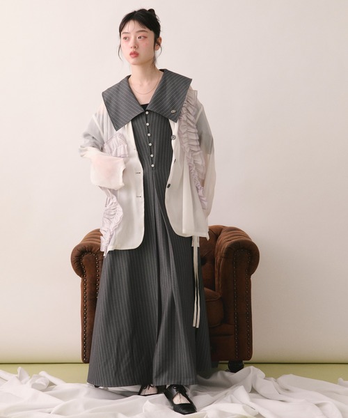loin nuit（ロワンニュイ）の「big collar puff onepiece / ビック