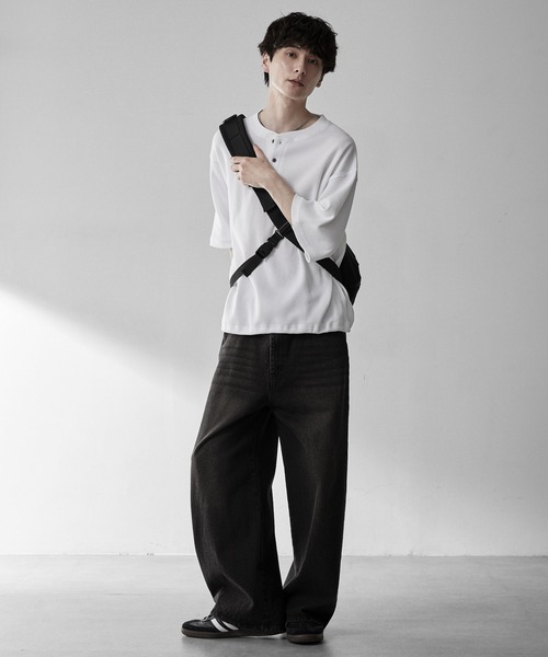 RUUBON(ルーボン)の「【RUUBON】one shoulder sling bag / ワンショルダースリングバッグ(撥水)(ショルダーバッグ・メンズ・ブラック・FREE)」の9枚目の写真