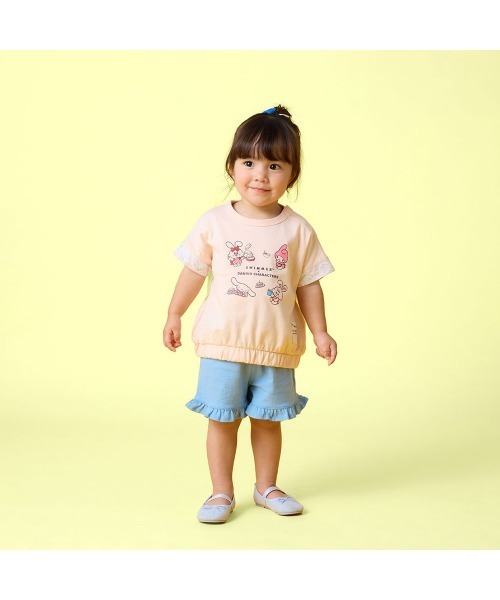 SWIMMER(SWIMMER)の「SWIMMER×サンリオキャラクターズ 袖口折り返し風デザイン半袖Tシャツ(Tシャツ/カットソー・キッズ・ピンク/ミント・80/90/110/120/100)」の4枚目の写真