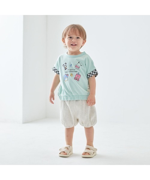 SWIMMER(SWIMMER)の「SWIMMER×サンリオキャラクターズ 袖口折り返し風デザイン半袖Tシャツ(Tシャツ/カットソー・キッズ・ピンク/ミント・80/90/110/120/100)」の6枚目の写真