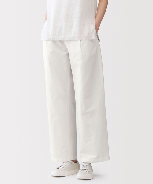 MUJI Labo(ムジラボ)の「〔MUJI Labo〕婦人 綿混タックワイドパンツ(その他パンツ・レディース・ダークグレー/ベージュ/ブラック/オフホワイト・58/61/64/67/70/73)」の5枚目の写真