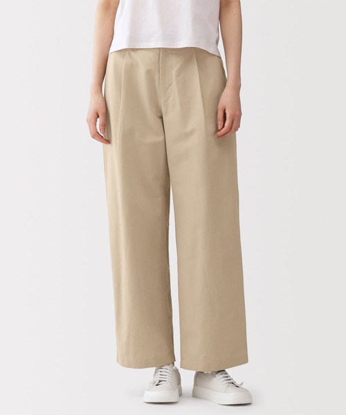 MUJI Labo(ムジラボ)の「〔MUJI Labo〕婦人 綿混タックワイドパンツ(その他パンツ・レディース・ダークグレー/ベージュ/ブラック/オフホワイト・58/61/64/67/70/73)」の17枚目の写真