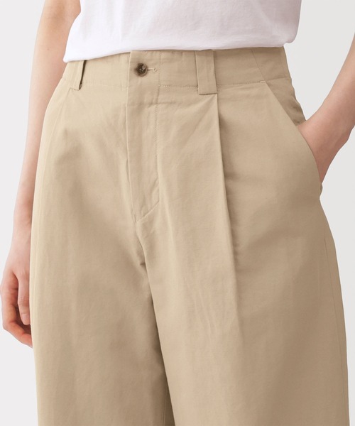 MUJI Labo(ムジラボ)の「〔MUJI Labo〕婦人 綿混タックワイドパンツ(その他パンツ・レディース・ダークグレー/ベージュ/ブラック/オフホワイト・58/61/64/67/70/73)」の20枚目の写真
