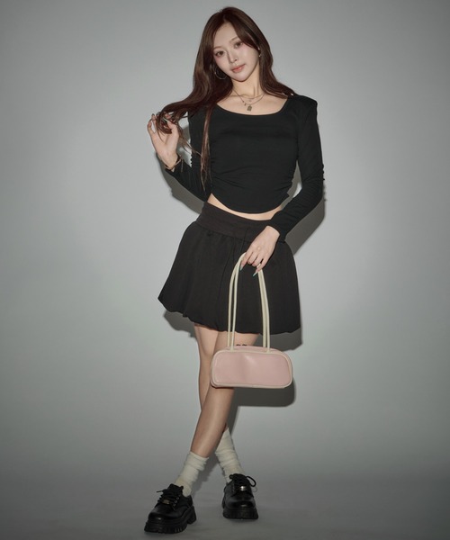 CeLess（セレス）の「Sweat Balloon Mini Skirt / スウェットバルーンミニスカート（スカート・レディース・グレー/ブラック・S/M）」の20枚目の写真