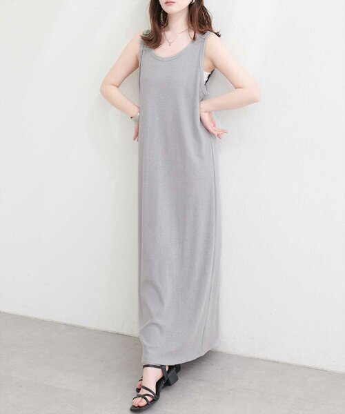 natural couture(ナチュラルクチュール)の「ラメテレコワンピース(ワンピース・レディース・ブラック/グレー/オフホワイト/ブラウン・FREE/LARGE)」の1枚目の写真