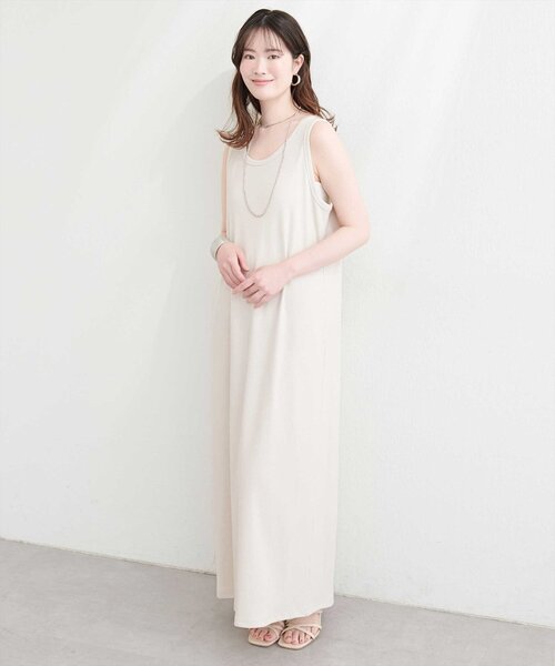 natural couture(ナチュラルクチュール)の「ラメテレコワンピース(ワンピース・レディース・ブラック/グレー/オフホワイト/ブラウン・FREE/LARGE)」の9枚目の写真