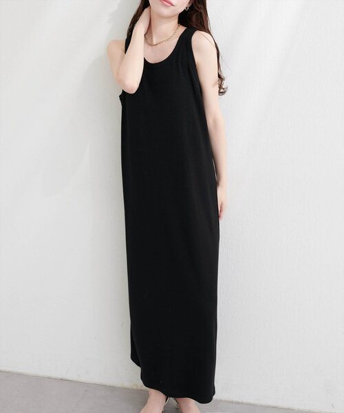natural couture(ナチュラルクチュール)の「ラメテレコワンピース(ワンピース・レディース・ブラック/グレー/オフホワイト/ブラウン・FREE/LARGE)」の16枚目の写真