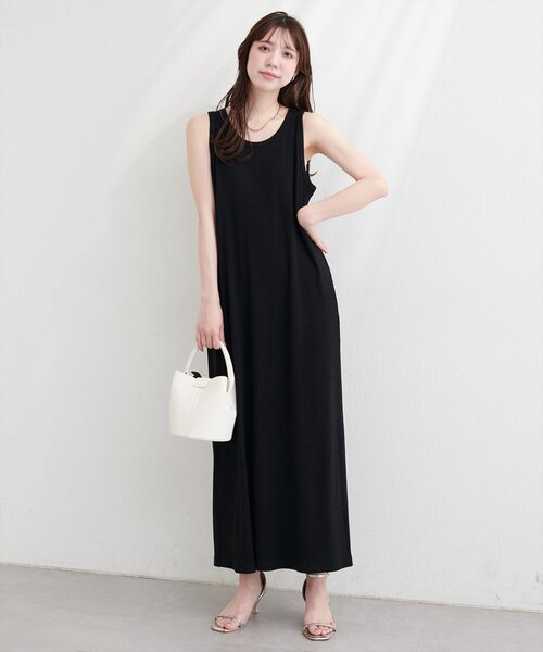 natural couture(ナチュラルクチュール)の「ラメテレコワンピース(ワンピース・レディース・ブラック/グレー/オフホワイト/ブラウン・FREE/LARGE)」の19枚目の写真